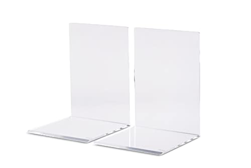 Maul Bookends - Sujetalibros (2 unidades, 10 x 10 x 13 cm), transparente