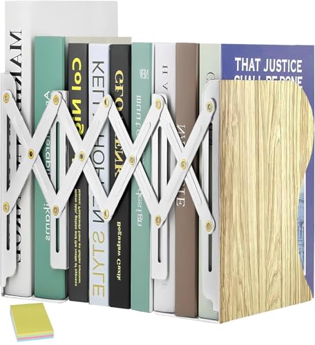 DARUITE Sujetalibros, Sujeta Libros Telescópicos de Metal Organizador de Escritorio Extensible...